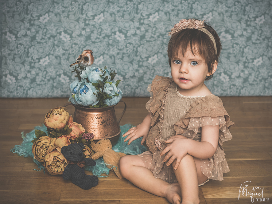 sesión fotos infantil niña pequeña original bonita personalizada exclusiva dos años